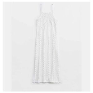 Aerie Crochet Halter Midi Dress Summer Cover Up XS